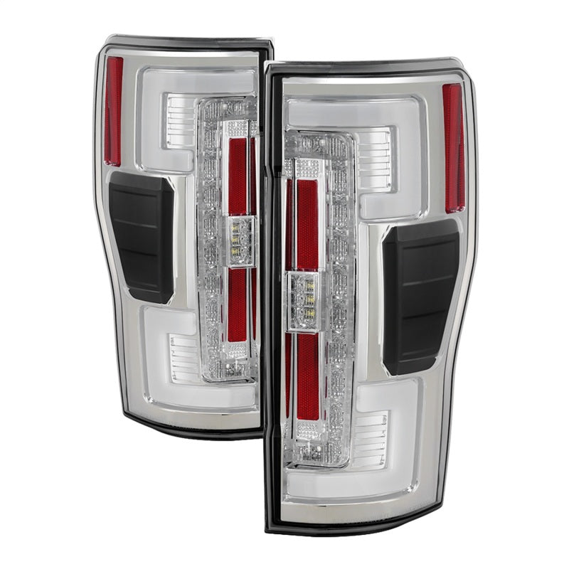 Spyder 17-18 Ford F-250 SD (w/Blind Spot Sensor) LED Tail Lights - Chrm (ALT-YD-FS17BS-LED-C) Tail Lights SPYDER