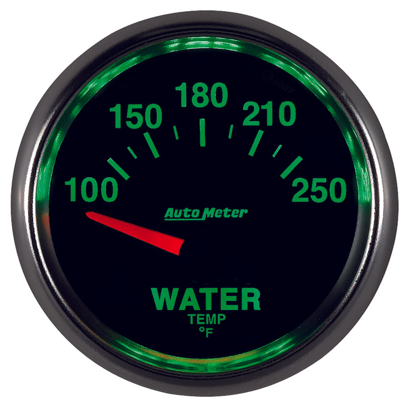 Autometer GS 52mm 100-250 Deg F Short Sweep Electronic Water Temperature Gauge Gauges AutoMeter