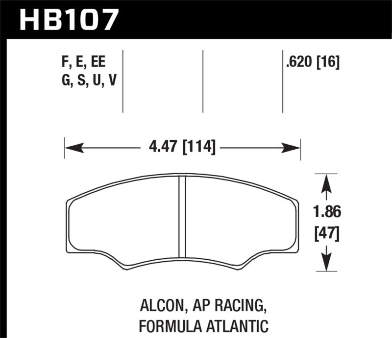 Hawk CP2361/CP3228/CP5104/CP5144 AP Racing DTC-60 Brake Pads Brake Pads - Racing Hawk Performance