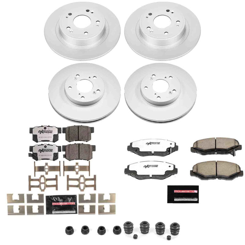 Power Stop 2005 Honda Accord Front and Rear Z26 Coated Brake Kit Brake Kits - Performance D&S PowerStop