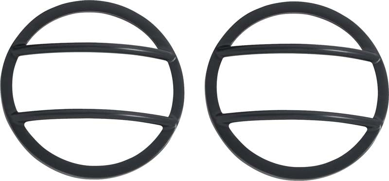 Kentrol 07-18 Jeep Wrangler JK Fog Light Cover Pair - Powdercoat Black Fog Lights Kentrol