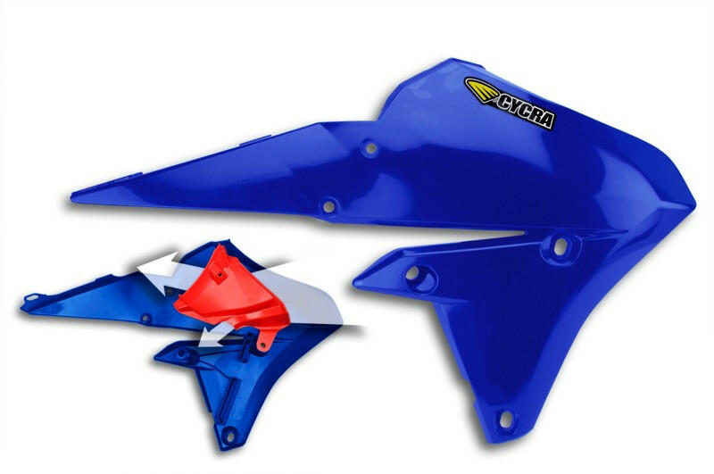 Cycra 14-19 Yamaha WR250F-450F/YZ250-450FX Powerflow Radiator Shrouds - OEM Blue Plastics Cycra
