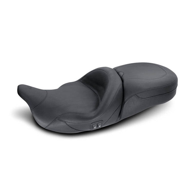 Mustang 08-21 Harley Electra Glide, Rd Glide, Rd King, Str Glide Touring Heated 1PC Seat - Black One-Piece Motorcycle Seats Mustang Motorcycle