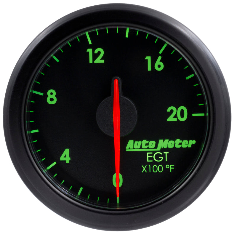 Autometer Airdrive 2-1/16in EGT Gauge 0-2000 Degrees F - Black Gauges AutoMeter