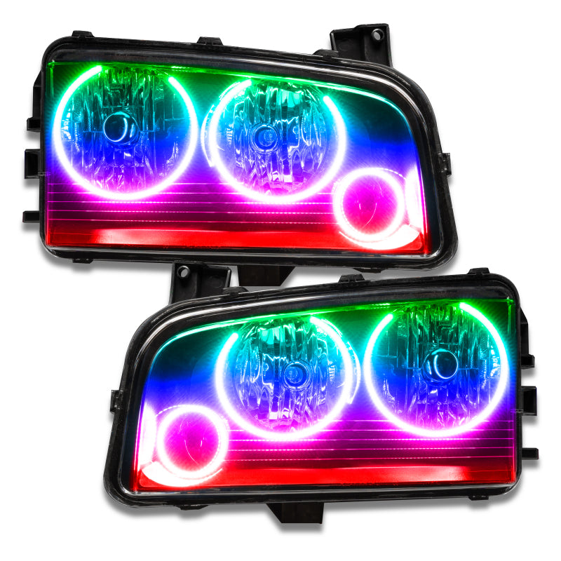 Oracle Dodge Charger 05-10 Triple Ring Halo Kit - ColorSHIFT Headlights ORACLE Lighting