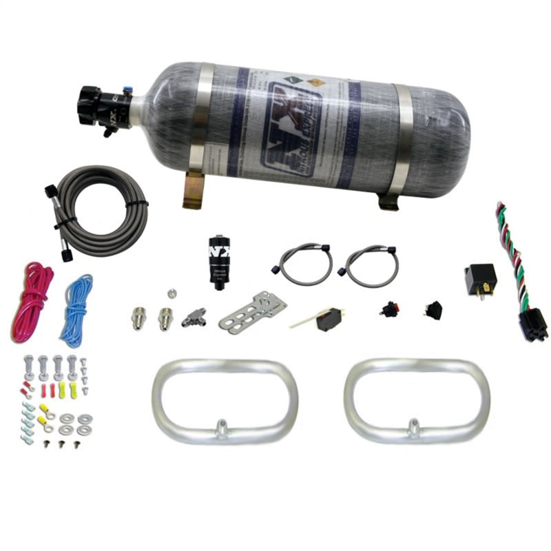 Nitrous Express Dual Ntercooler Ring System (2 - 6 x 6 Rings) w/Composite Bottle Intercooler Sprayers Nitrous Express