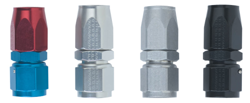 Fragola -4AN Straight Power Flow Hose End - Blue/Red Fittings Fragola