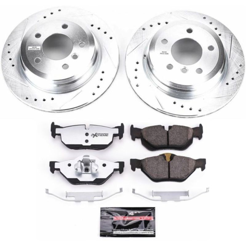 Power Stop 13-15 BMW X1 Rear Z26 Street Warrior Brake Kit Brake Kits - Performance D&S PowerStop