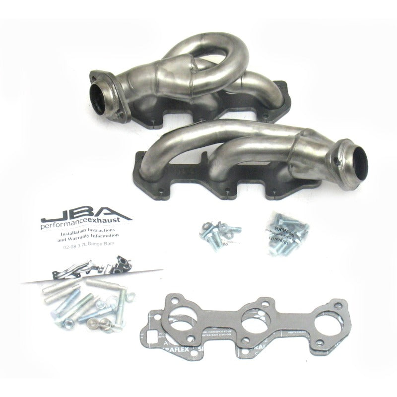 JBA 02-08 Dodge Ram 3.7L V6 1-1/2in Primary Raw 409SS Cat4Ward Header Headers & Manifolds JBA