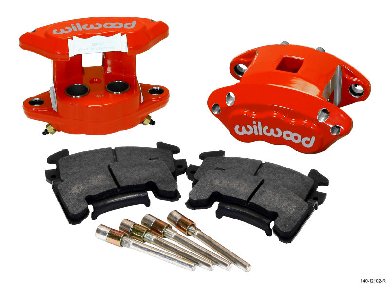 Wilwood D154 Rear Caliper Kit - Red 1.12 / 1.12in Piston 0.81in Rotor Big Brake Kits Wilwood