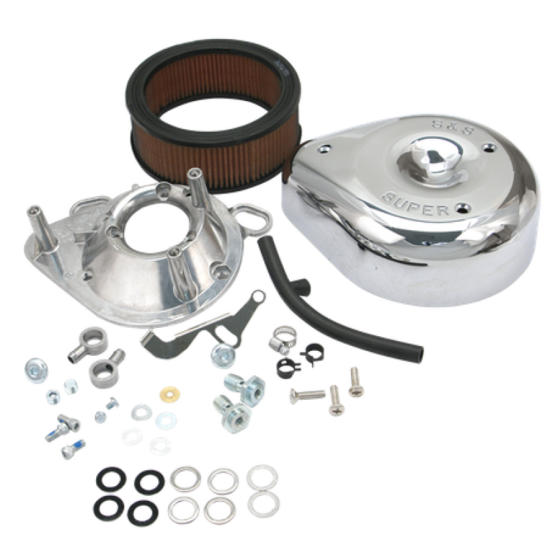 S&S Cycle 93-99 BT/91-03 Sportster Models Teardrop Air Cleaner Kit for S&S Super E/G Carb Air Intake Components S&S Cycle
