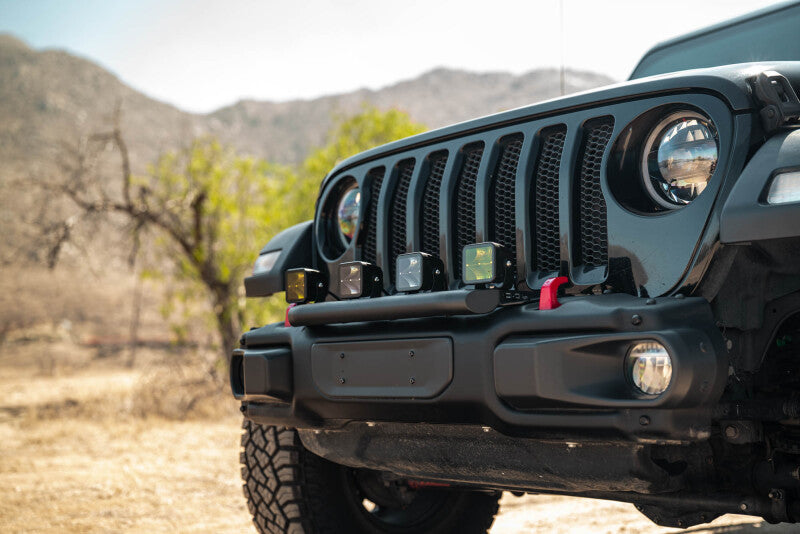 DV8 Offroad 2018-2025 Wrangler JL Push Bar for Mopar Rubicon Steel Bumper Light Bars & Cubes DV8 Offroad