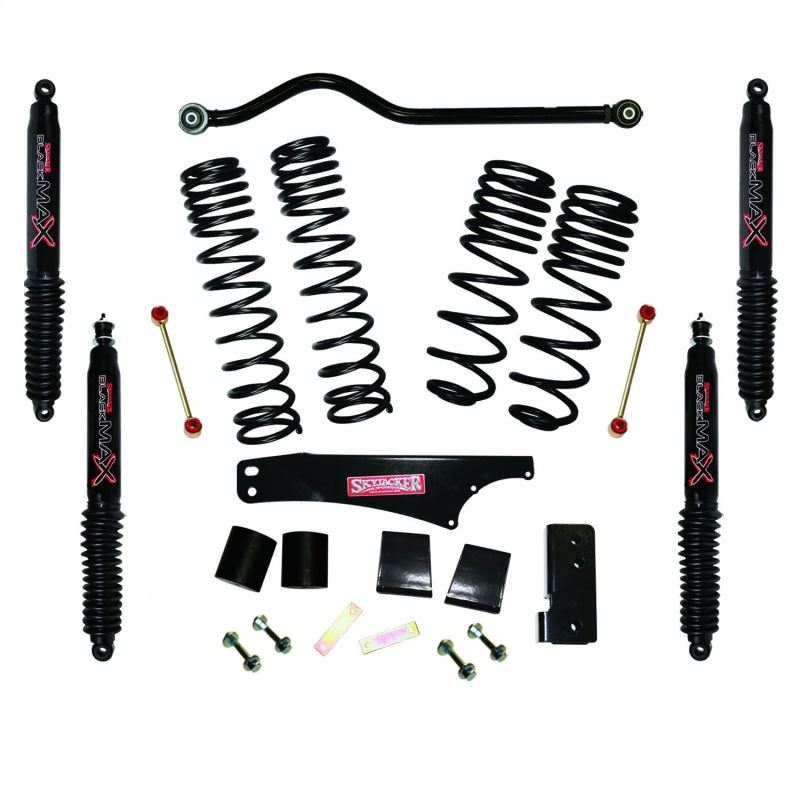Skyjacker 2007-2018 Jeep Wrangler JK 2 Door 4WD Long Travel 3.5in-4in Lift Kit w/Black Max Shocks Lift Kits Skyjacker