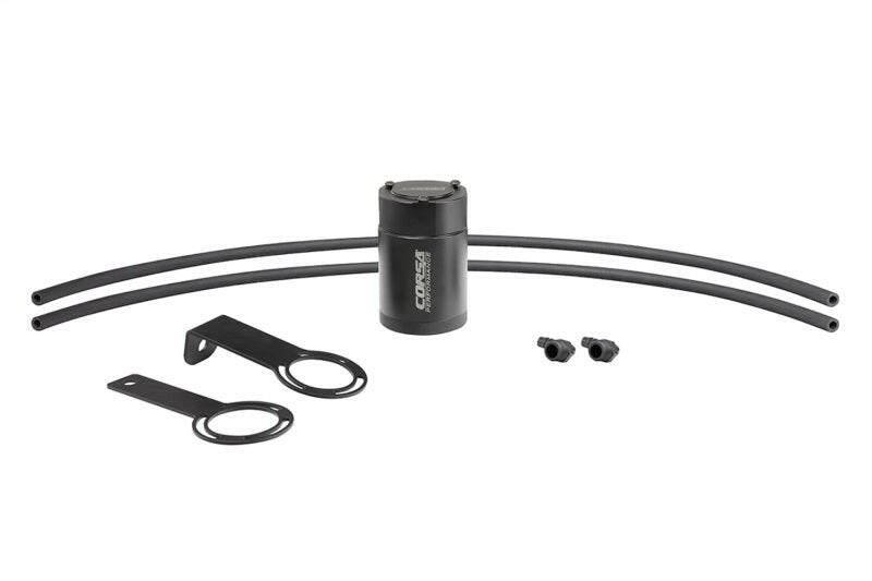 Corsa 3/8in Universal 3 oz. Aluminum Oil Catch Can with Mounting Brackets Oil Catch Cans CORSA Performance