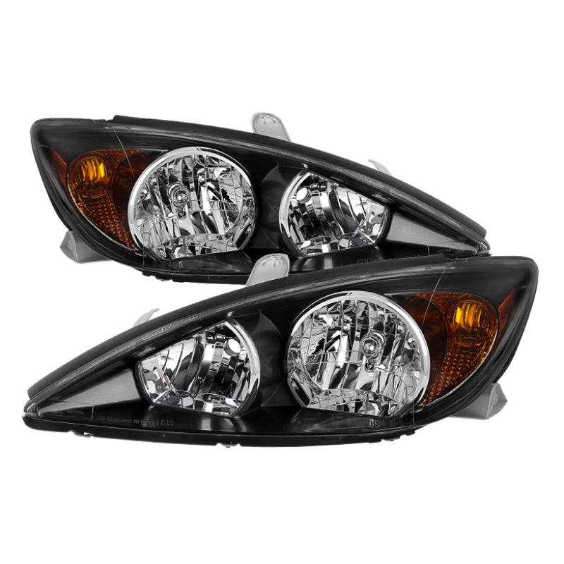 xTune Toyota Camry 2002-2004 OEM Style Headlights -Black HD-JH-TCAM02-AM-BK Headlights SPYDER