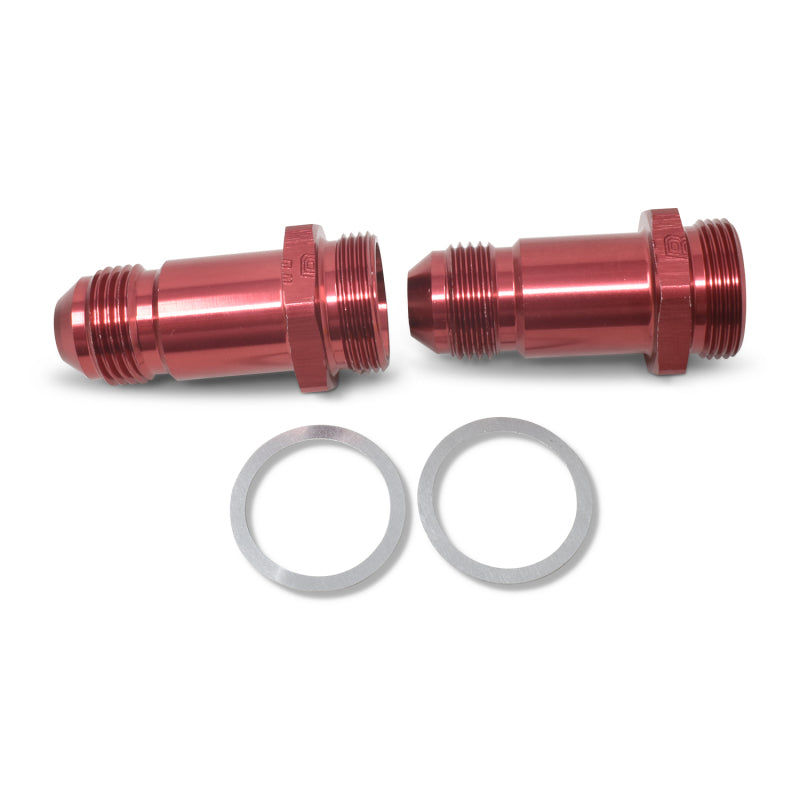Russell Performance -8 AN Carb Adapter Fittings (2 pcs.) (Red) Fittings Russell