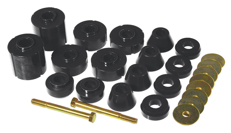 Prothane 75-79 GM 1/2 / 3/4 / 1T 2/4wd Body Mount - Black Bushing Kits Prothane