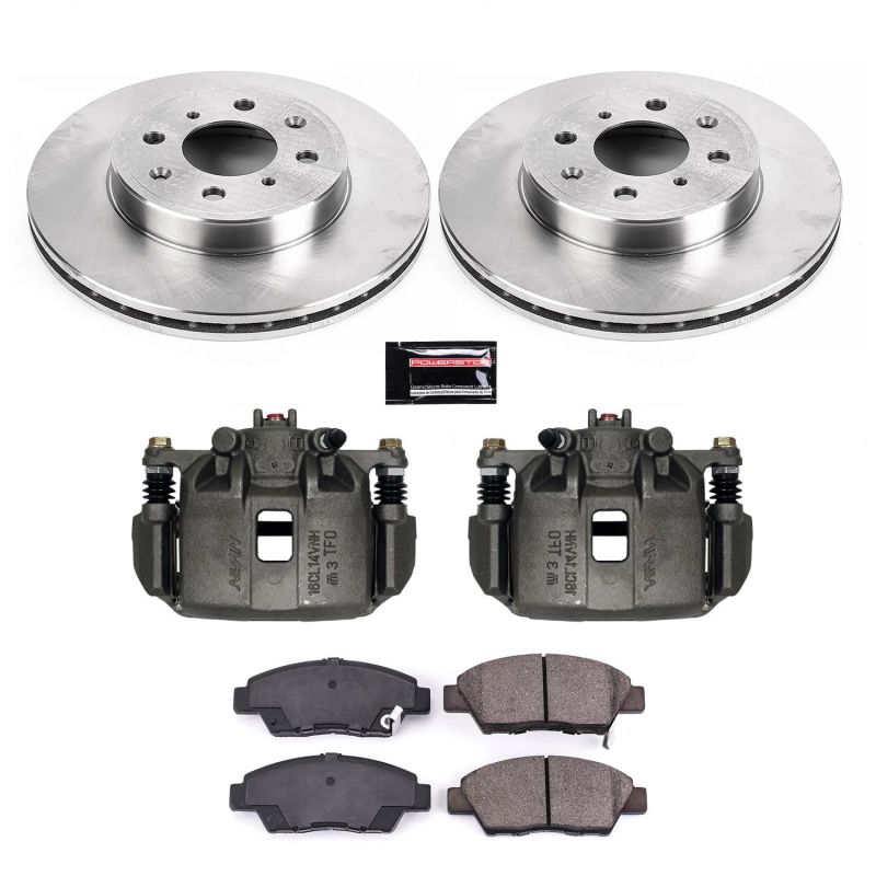Power Stop 15-19 Honda Fit Front Autospecialty Brake Kit w/Calipers Brake Kits - OE PowerStop