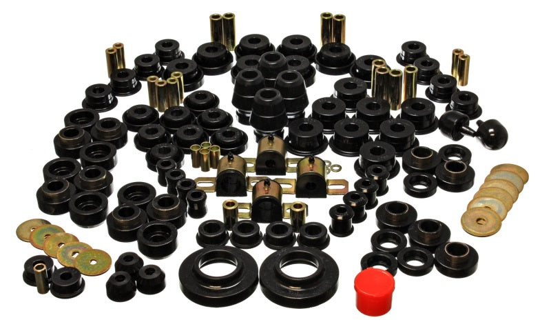 Energy Suspension 97-06 Jeep Wrangler TJ Black Hyper-Flex Master Bushing Set Bushings - Full Vehicle Kits Energy Suspension