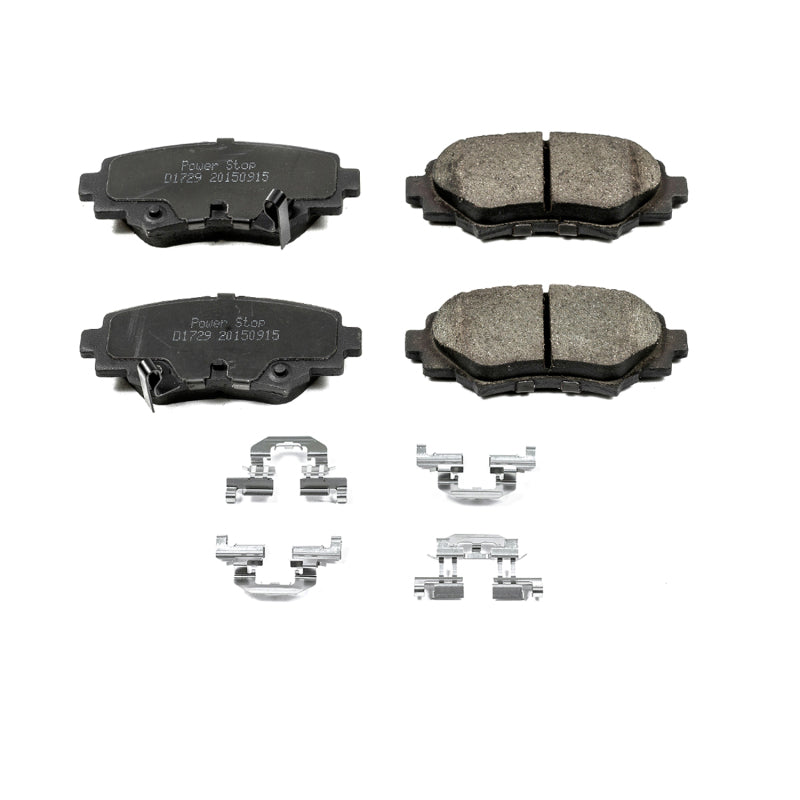 Power Stop 14-16 Mazda 3 Rear Z17 Evolution Ceramic Brake Pads w/Hardware Brake Pads - OE PowerStop
