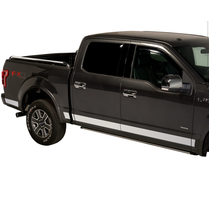 Putco 2021 Ford F-150 Super Crew 6.5ft Short Box Stainless Steel Rocker Panels (4.25in Tall 12pcs) Body Armor & Rock Rails Putco