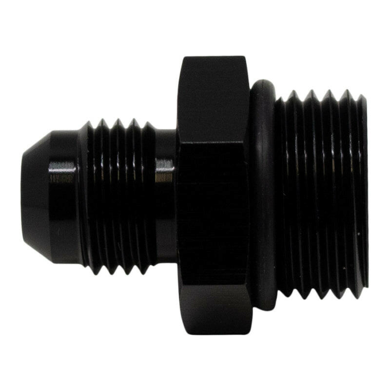 DeatschWerks 8AN ORB Male to 6AN Male Flare Adapter (Incl O-Ring) - Anodized Matte Black Fittings DeatschWerks