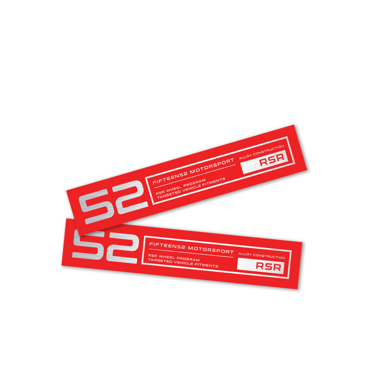 fifteen52 Holeshot RSR Wheel Lip Decal Set of Four - Red Wheel Accessories fifteen52