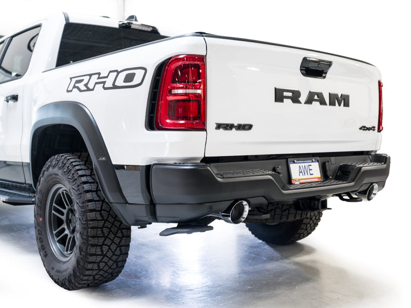 AWE Tuning 2025+ RAM 1500 RHO 3.0 I6 TT 0FG Dual Rear Exit Cat-Back Exhaust - Chrome Silver Tips Catback AWE Tuning