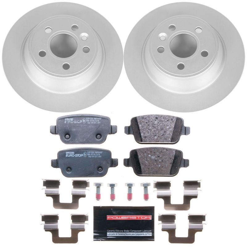 Power Stop 07-11 Volvo S80 Rear Euro-Stop Brake Kit Brake Kits - OE PowerStop