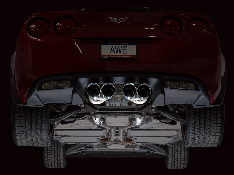 AWE Tuning 09-13 Chevrolet Corvette 6.2L Touring Edition Axle-Back Exhaust w/ Chrome Silver Tips Axle Back AWE Tuning