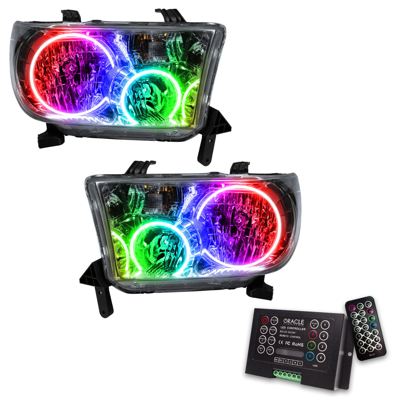 Oracle 08-16 Toyota Sequoia SMD HL - ColorSHIFT w/ 2.0 Controller Headlights ORACLE Lighting