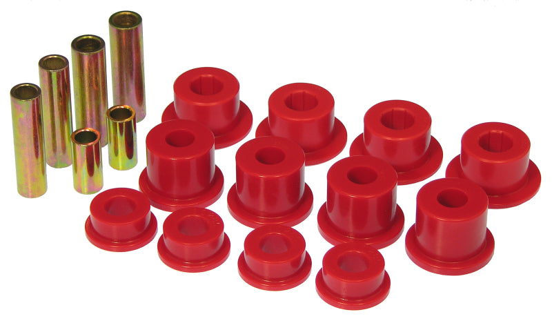 Prothane 92-97 Ford F450 2wd Front Leaf Spring Bushings - Red Bushing Kits Prothane
