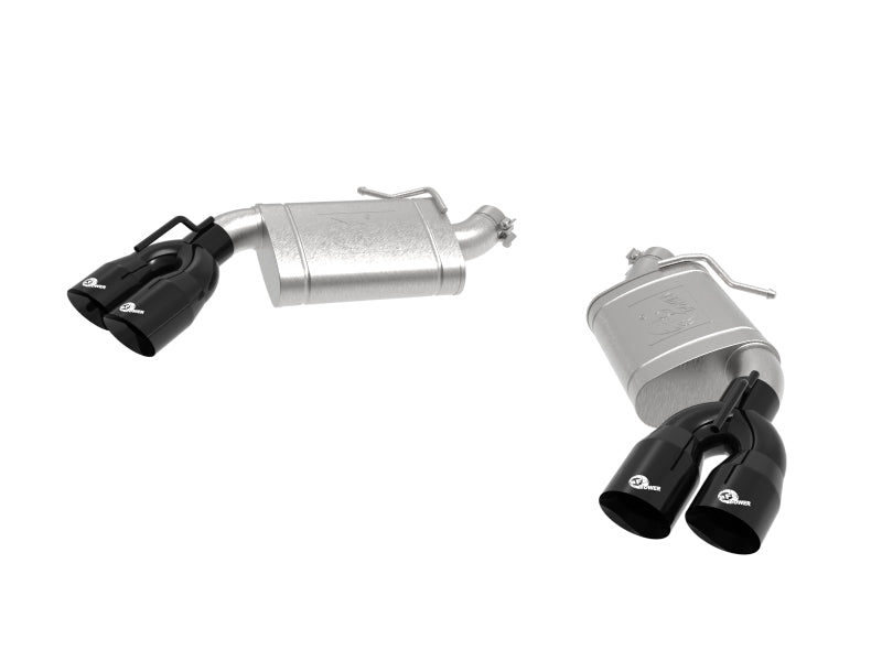 aFe POWER MACH Force-Xp 3in Axle-Back Exhaust 16-20 Chevrolet Camaro SS V8 6.2L w/Mufflers - Black Catback aFe