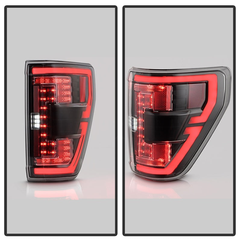 Spyder 21-23 Ford F150 (Halogen w/ Blind Spot) Full LED Tail Lights - Black (ALT-YD-FF15021HALBS-BK) Tail Lights SPYDER