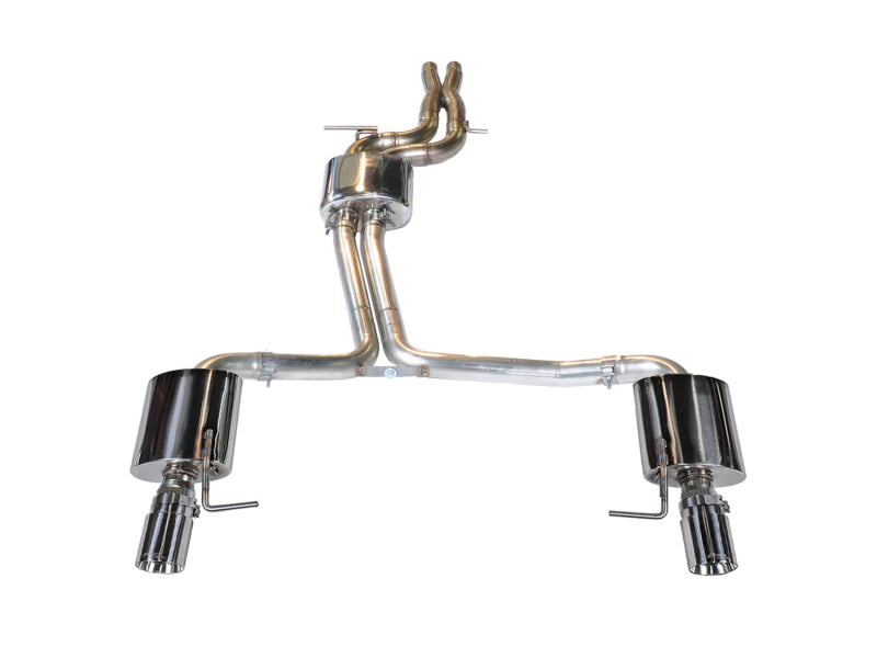 AWE Tuning Audi C7 A6 3.0T Touring Edition Exhaust - Dual Outlet Chrome Silver Tips Catback AWE Tuning