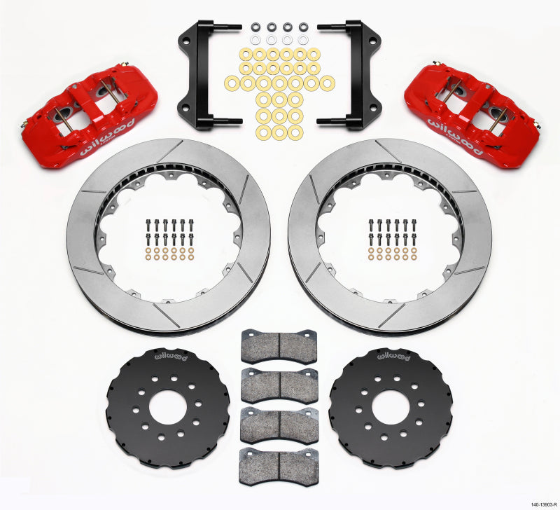 Wilwood AERO6 Front Hat Kit 15.00 Red 97-04 Corvette C5/Z06 05-13 C6 Big Brake Kits Wilwood