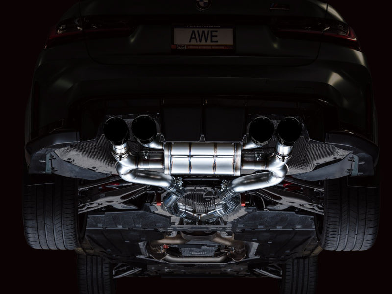 AWE Tuning SwitchPath Cat-Back Exhaust for BMW G8X M3/M4 - Diamond Black Tips Catback AWE Tuning