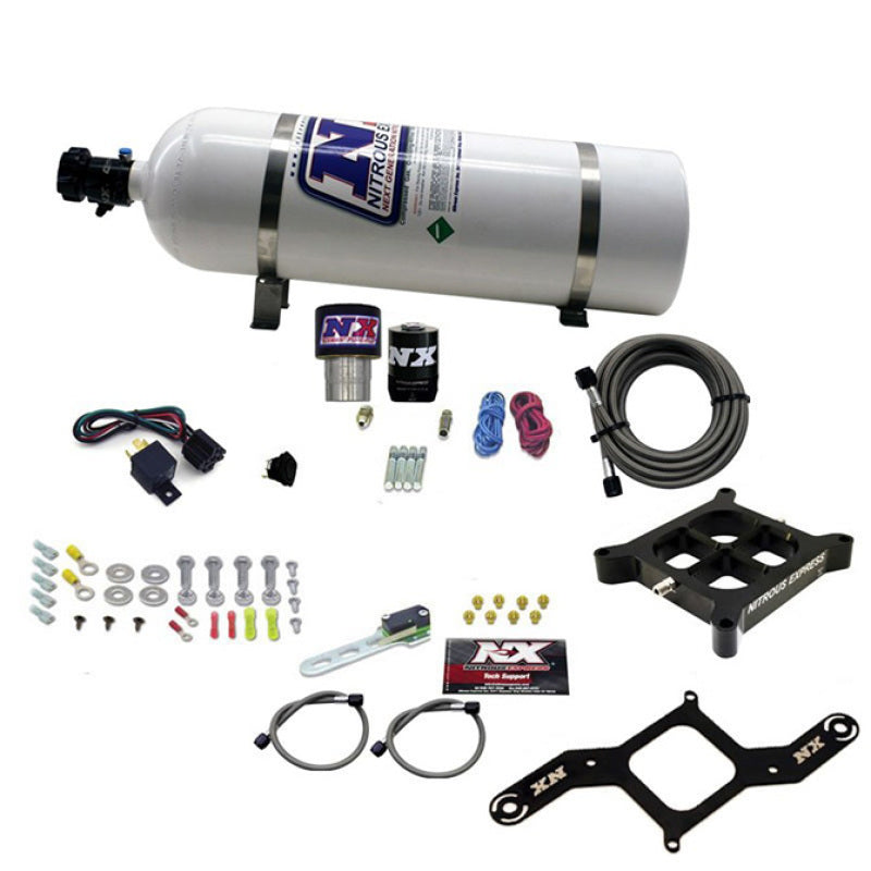 Nitrous Express Single Entry Crossbar RNC .178 4500 Flange Nitrous Kit (250-650HP) w/15lb Bottle Nitrous Systems Nitrous Express