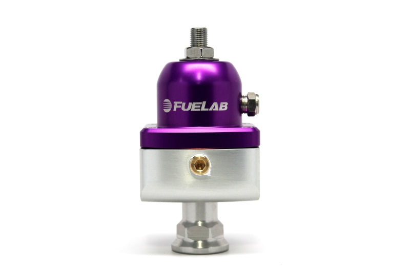 Fuelab 555 Carb Adjustable FPR Blocking 1-3 PSI (1) -8AN In (2) -8AN Out - Purple Fuel Pressure Regulators Fuelab