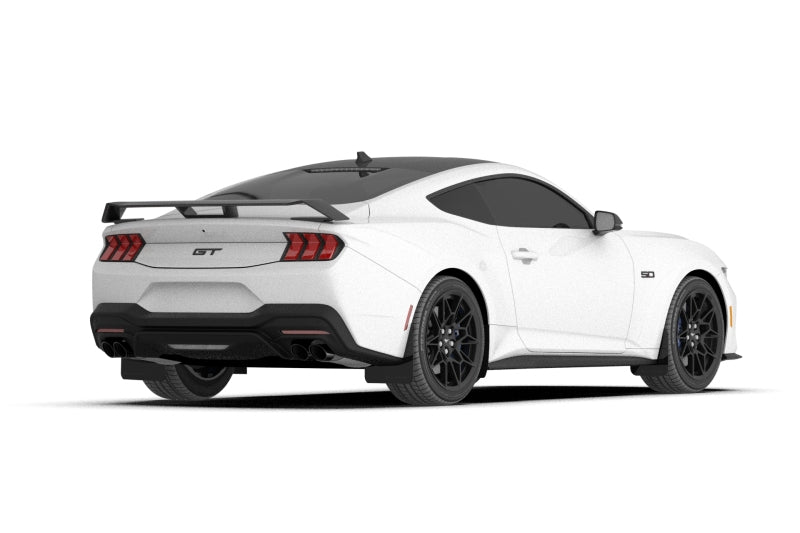 Rally Armor 2024+ Ford Mustang Black UR Mud Flap w/ Metallic Black Logo Mud Flaps Rally Armor