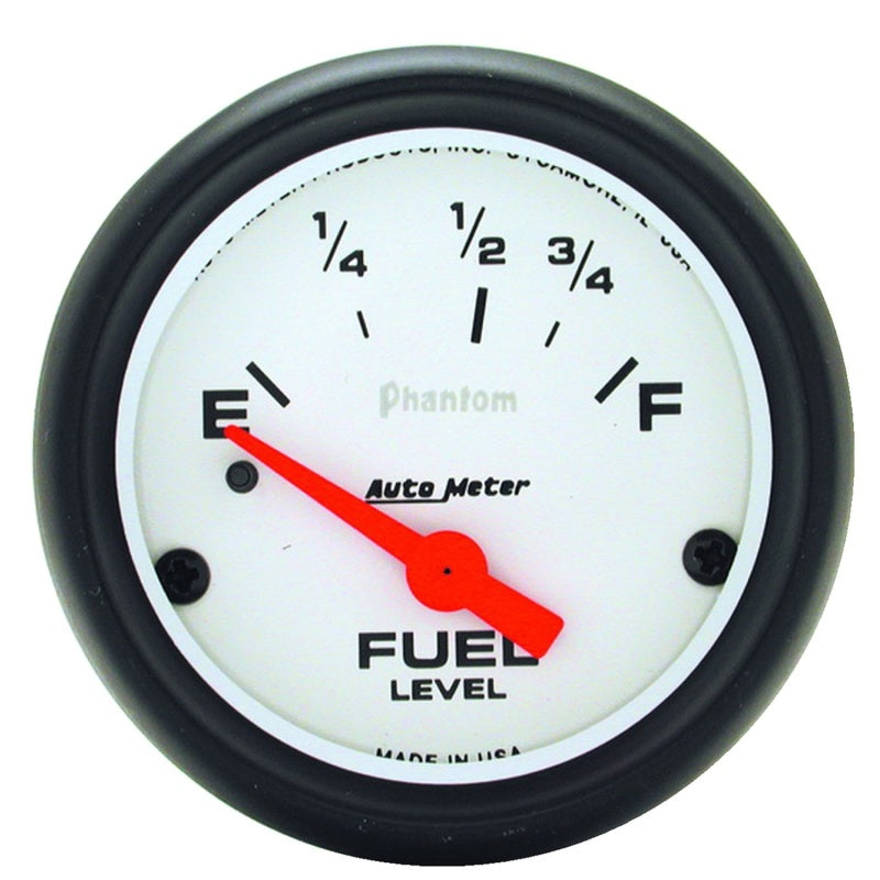 Autometer Phantom Fuel Level 2 5/8in 0 ohm to 90 ohm Electric Gauge Gauges AutoMeter