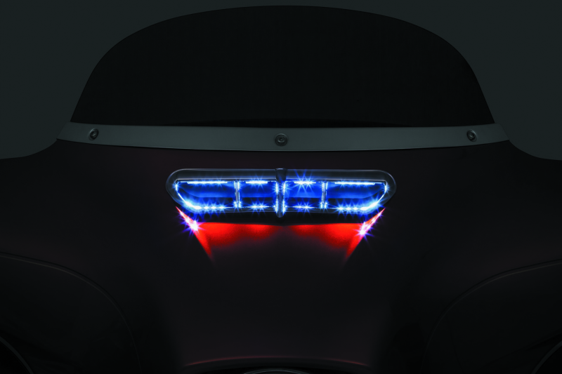 Kuryakyn L.E.D. Fairing Vent Accent 14-Up Touring Chrome Light Bars & Cubes Kuryakyn