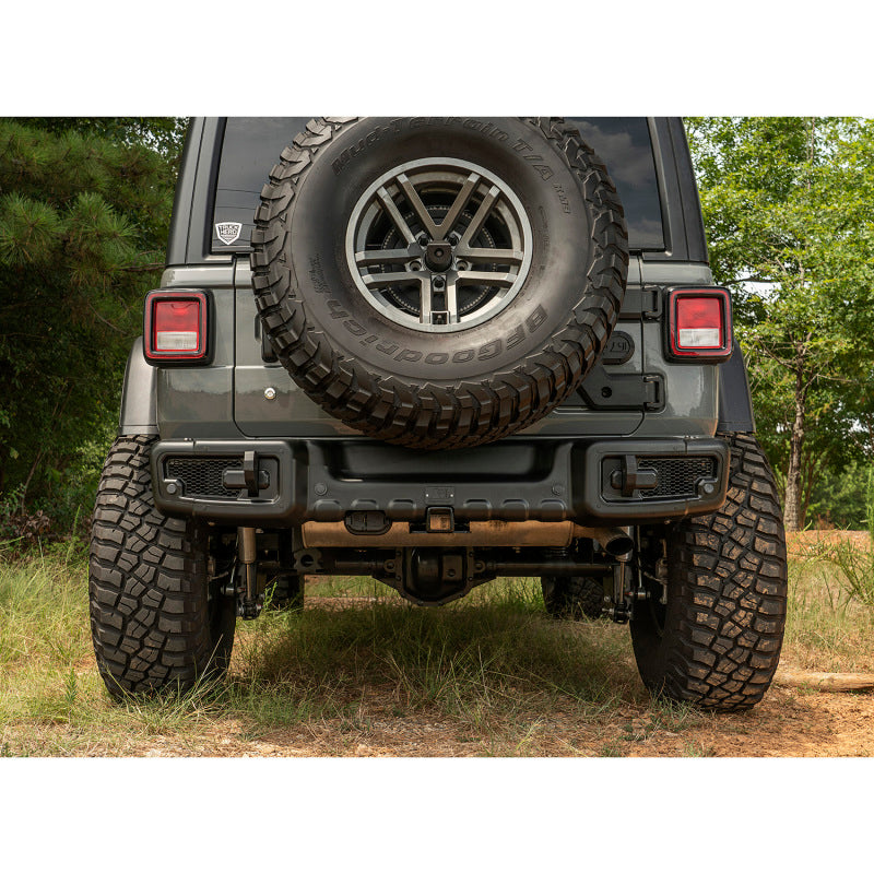 Rugged Ridge Spartacus Rear Bumper Black 18-20 Jeep Wrangler JL Bumpers - Steel Rugged Ridge