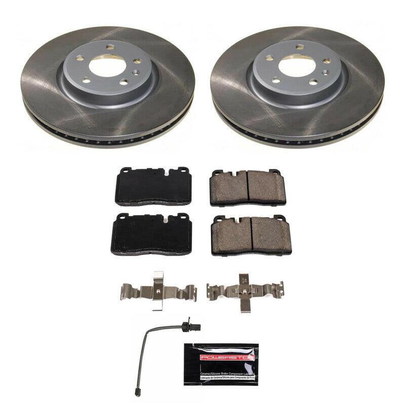 Power Stop 13-17 Audi Q5 Front Semi-Coated Rotor Kit Brake Kits - Performance Blank PowerStop