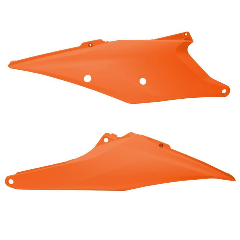 Cycra 19-23 KTM 125-500 SX/XC/SX-F/XC-F/XC-W/XCF-W/EXC-F Side Number Panel - Orange Plastics Cycra