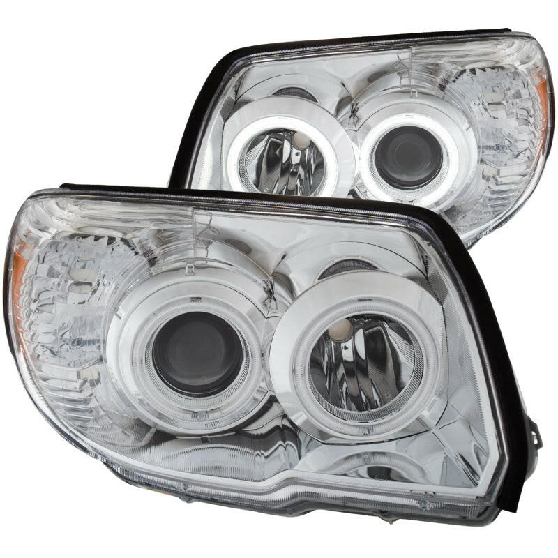 ANZO 2006-2009 Toyota 4Runner Projector Headlights w/ Halo Chrome Headlights ANZO