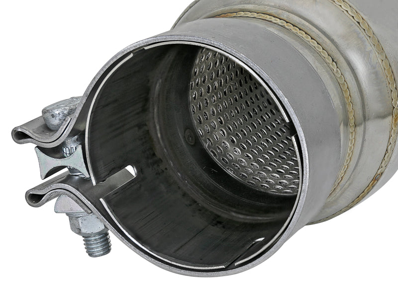 aFe MACH Force-Xp Resonator 2-1/2 IN Inlet/Outlet x 4 IN Dia. x 12 IN Body x 15 IN Overall Length Resonators aFe