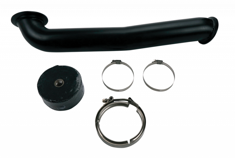 Wehrli GMC/Chevrolet LLY/LBZ/LMM Duramax 6.6L w S400 Single Turbo 3in Down Pipe - Black Downpipes Wehrli