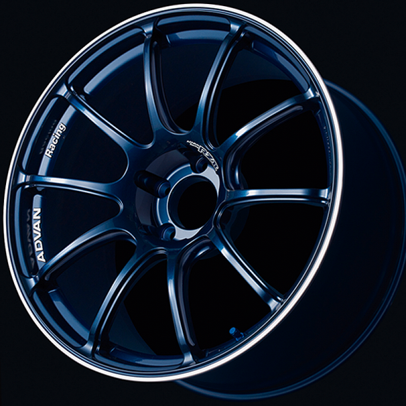 Advan RZII 17x8.0 / +45 Offset / 5x114.3 / 73mm Bore / Racing Indigo Blue and Ring Wheels - Cast Advan