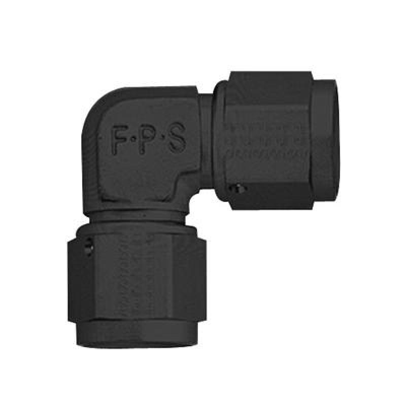 Fragola -8AN x 90 Degree Female Coupler - Black Fittings Fragola